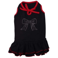 Hundekleid Schleifchen schwarz