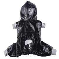 Hunde-Regenmantel schwarz 4 Pfoten