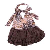 Tiger tanktop ruched dress