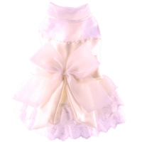 Hunde-Brautkleid Taft creme