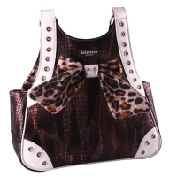 Shoulder bag black-white size 18x35x33cm