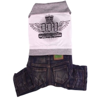 Doggydolly Jeanskombi DDY f�r Hunde