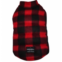 Big dog red plaid fleece