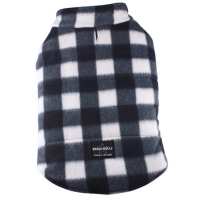 2 legs black plaid fleece