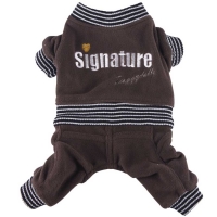 Hunde-Fleeceanzug 4 Pfoten Signature braun