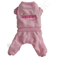Hunde-Fleeceanzug 4 Pfoten Signature rosa