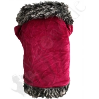 Velvet jacket with fur