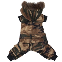 Hundefleeceanzug 4 Pfoten Camouflage gr�n