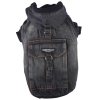 Dark jeans jacket hoodie