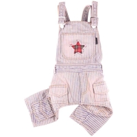 Latzhose Streifenjeans Stern
