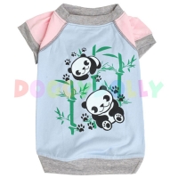 T-Shirt Panda blau