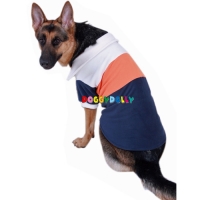 BIG DOG Fleecepulli blau-gestreift