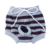 Slip � rayures brunes