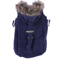 Veste bleue en velours pour l'hiver