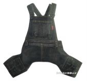 Jeans-Latzhose schwarz
