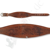 brushed leather greyhound collar DOG ART CM.45