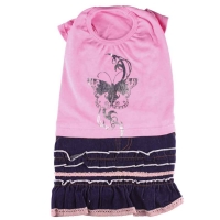 Jeanskleid pink Schmetterling