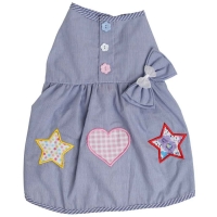Kleid Sticker blau-wei� gestreift