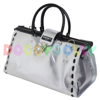 Hundetasche Handbag silber Size 40x24x22cm