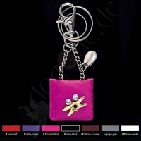 BAG leather keyring ostras colours