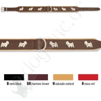 collar westie CUOIO CM. 2,4x47
