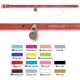 Halsband soft Kunstleder mit STRASS SEMPRE INSIEME CM. 1,2x25