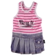 Robe en jean pliss� rose