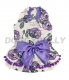 Robe violette � fleurs