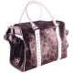 Hunde-Tragetasche dunkelbraun-wei� 21x38x29