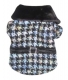 Manteau du tweed noir-bleu