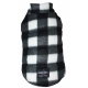 Veste polaire noire quadrill� pour grand chien