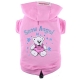 Snow angel big dog hoodie pink