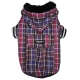 Hundewintermantel Karo pink