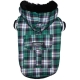 Hundewintermantel Karo gr�n