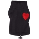 Hundestrickjacke Herz schwarz