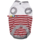 Hundeshirt, rot-grau-gestreift