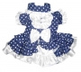 Blue polka dot dress