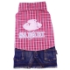 Jeansrock mit Hemd Safari rot