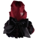 Abendkleid rot mit schwarzer Spitze