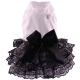 Cream dress with black lace