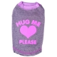 Shirt hug me please grau-rosa