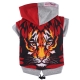 Hunde-Kapuzenpulli Tiger rot