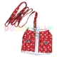 Softgeschirr mit Leine Erdbeere rot