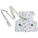 Harnais avec laisse motif fleurs