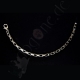 Schmuckhalsband Kettenglieder eckig 25cm