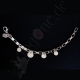 Schmuckhalsband Kettenglieder eckig mit Anh�nger Monet�r 20cm