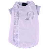 Hundeshirt D Glitzer weiß