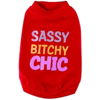 Hundeshirt Sassy rot