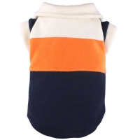 Fleece pullover for dogs, blue-orange-white