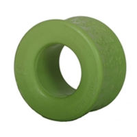 RUBBnDENTAL dog toy green TIRE 10,5cm natural caoutchouc